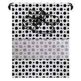Kuber Industries Portable Travel Shoe Bags Dust-proof Shoe Organizer Space Saving Storage Bags, Polka Dots Print (Set of 6,Black & White)